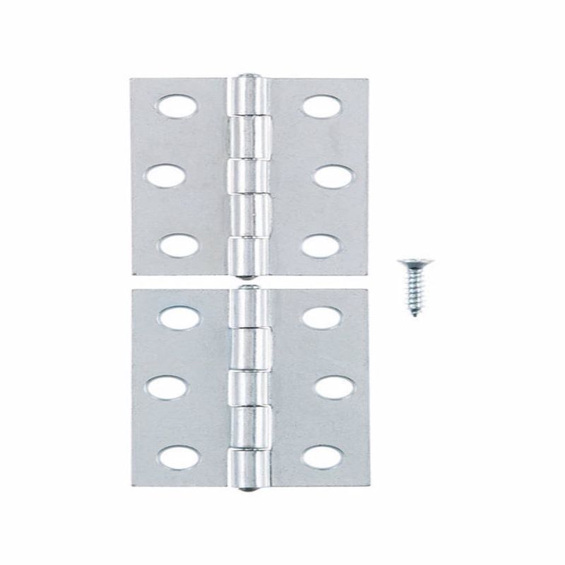 Ace 2-1/2 in. L Zinc-Plated Narrow Hinge 2 pk