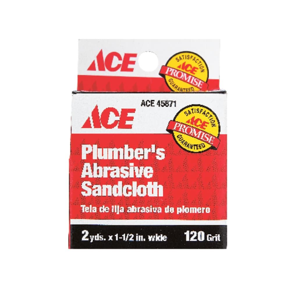 Ace 2 yd L X 1-1/2 in. W 120 Grit Aluminum Oxide Sanding Cloth 12 pk