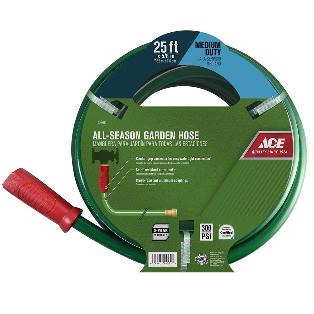 Ace 5/8 in. D X 25 ft. L Medium Duty Garden Hose