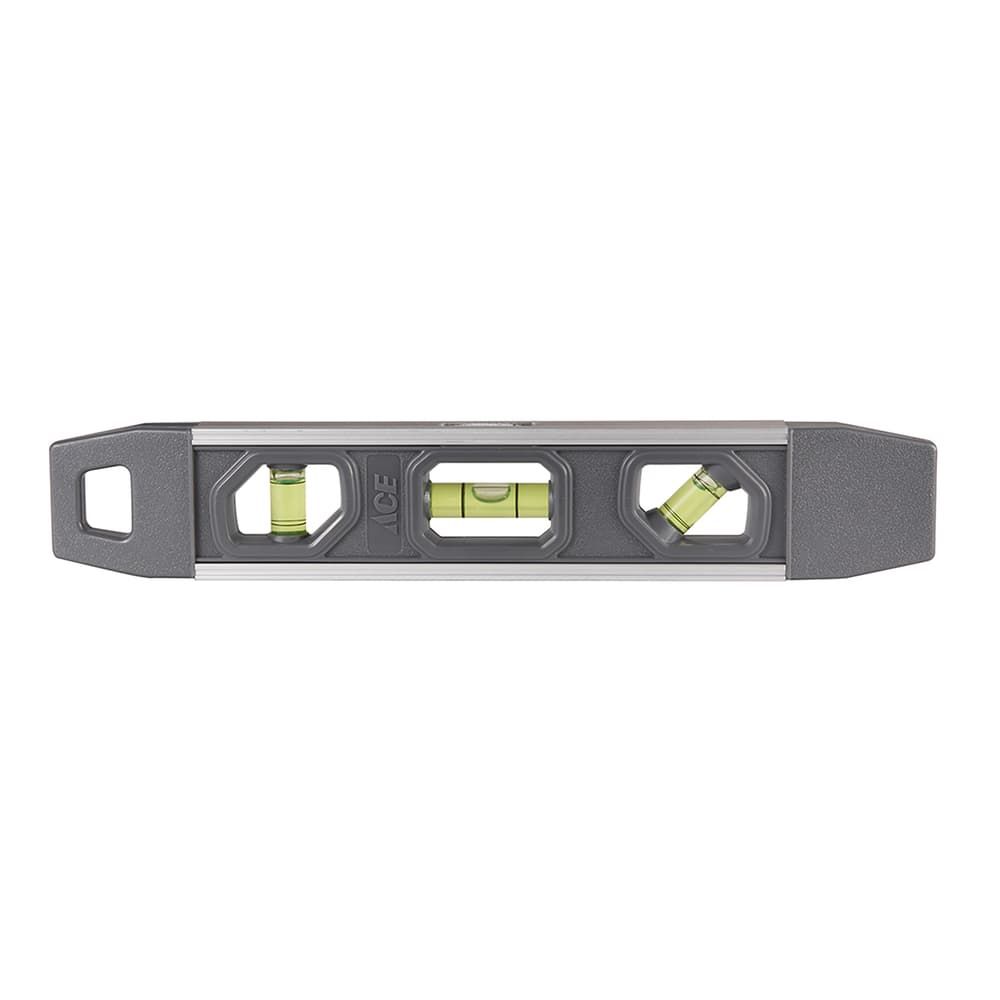 Ace 9 in. Aluminum Magnetic Shock-Resistant Torpedo Level 3 vial