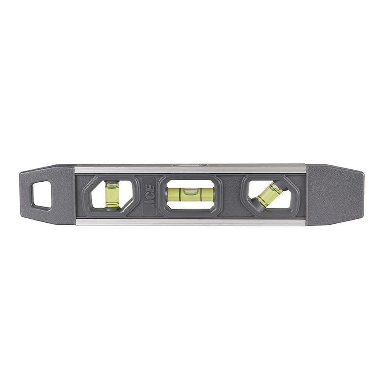 Ace 9 in. Aluminum Magnetic Shock-Resistant Torpedo Level 3 vial