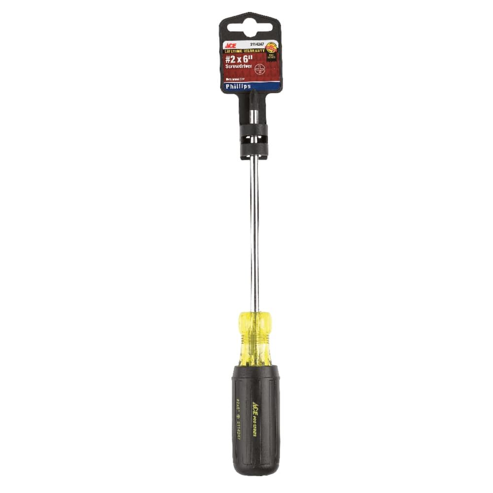 Ace No. 2 X 6 in. L Phillips Screwdriver 1 pc