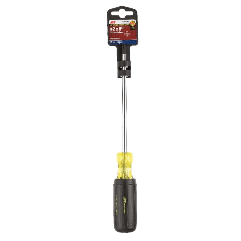 Ace No. 2 X 6 in. L Phillips Screwdriver 1 pc