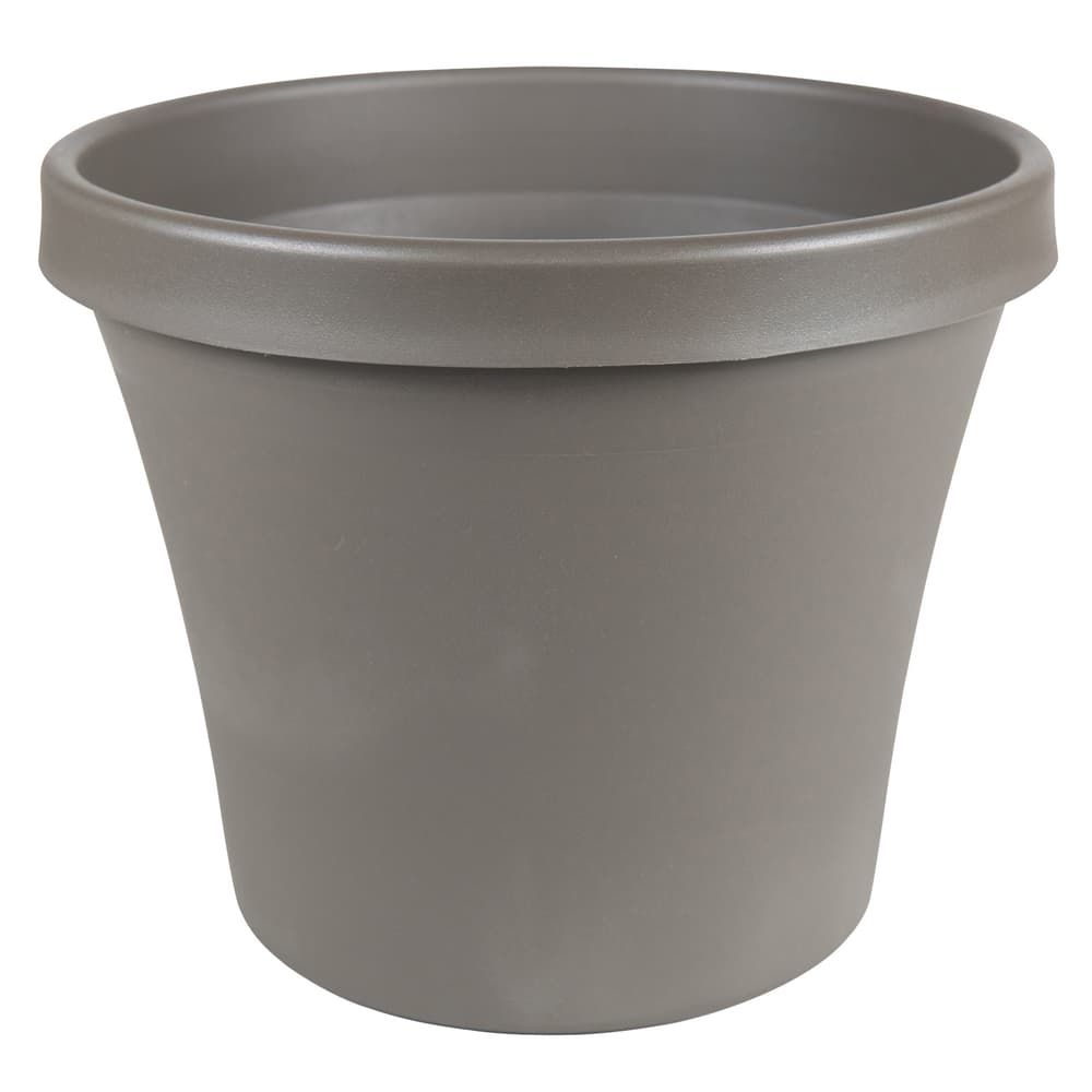 Bloem Terra 12.75 in. H X 15 in. W X 10.25 in. D Polyresin Traditional Planter Charcoal