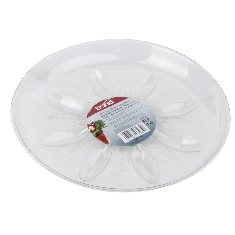Bond 10 in. D Plastic Plant Saucer Clear Bond 10 in. D Plastic Plant Saucer Clear
