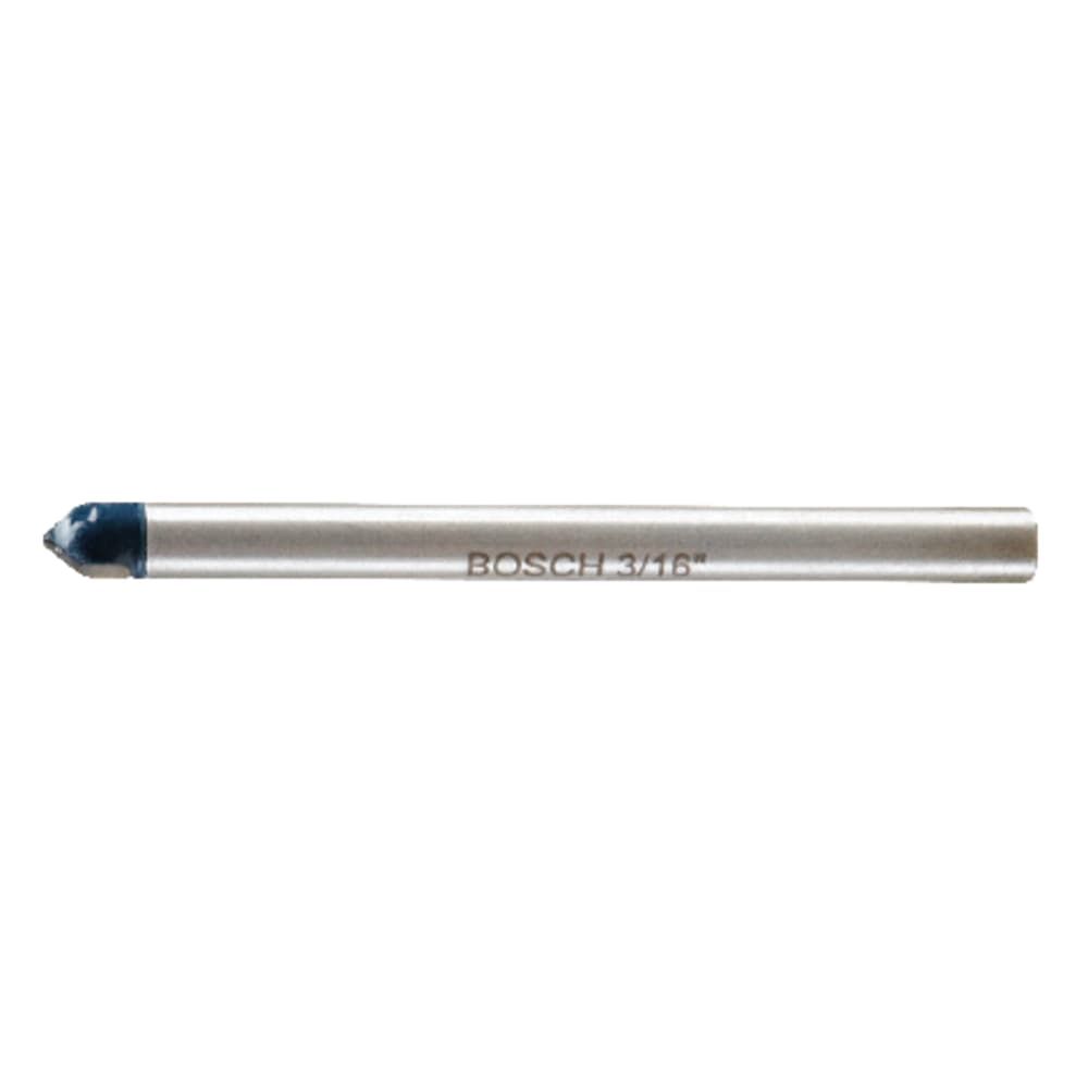 Bosch 3/16 in. X 4 in. L Carbide Tipped Glass and Tile Bit 3-Flat Shank 1 pk
