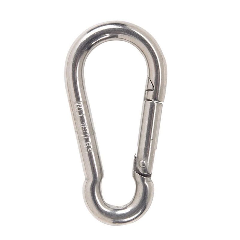 Campbell 0.25 in. D X 2.38 in. L Polished Stainless Steel Spring Snap 160 lb