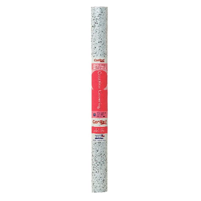 Con-Tact Creative Covering 9 ft. L X 18 in. W Black and White Granite Granite Shelf Liner