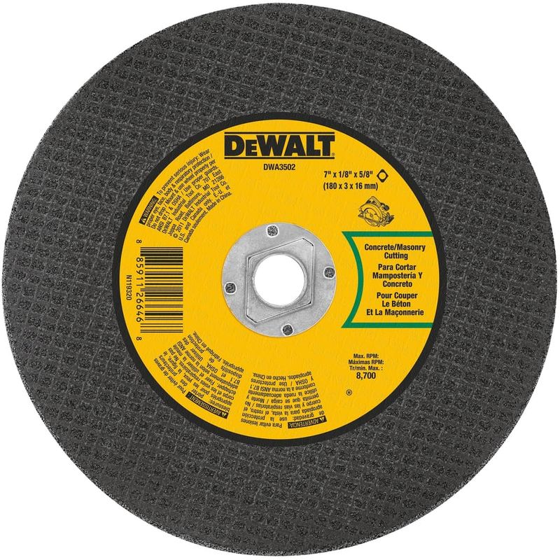 DeWalt High Performance 7 in. D X 5/8 in. Aluminum Oxide Masonry Cutting Saw Blade 1 pk