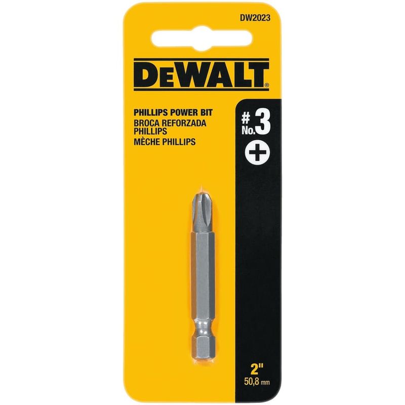 DeWalt Phillips #3 X 2 in. L Power Bit Heat-Treated Steel 1 pc