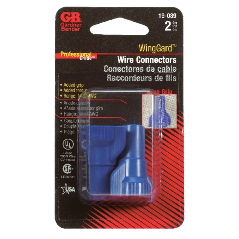 Gardner Bender WingGard 14-6 Ga. Copper Wire Wire Connector Blue 2 pk