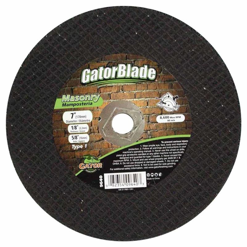 Gator 7 in. D X 5/8 in. Aluminum Oxide Masonry Cut-Off Blade 1 pc