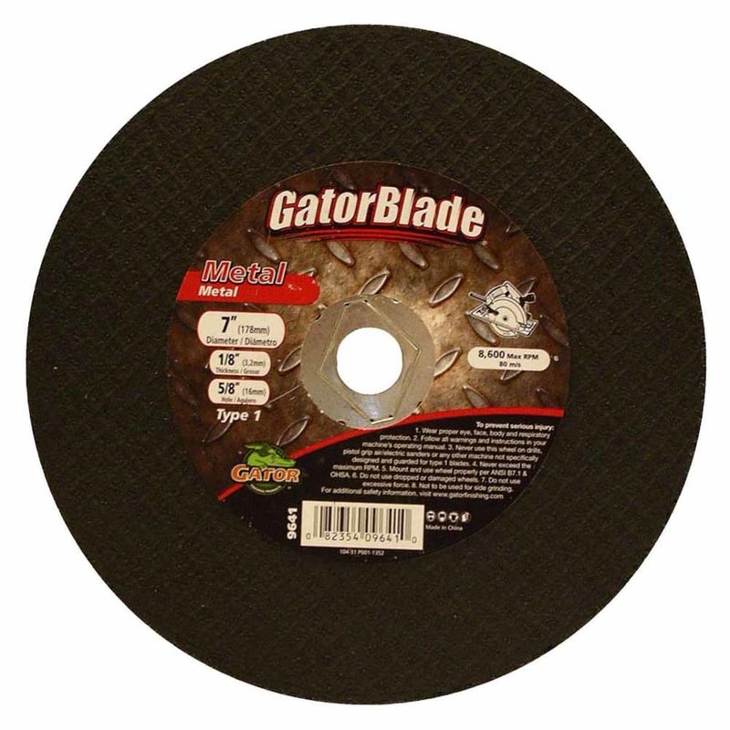 Gator 7 in. D X 5/8 in. Aluminum Oxide Metal Cut-Off Blade 1 pc