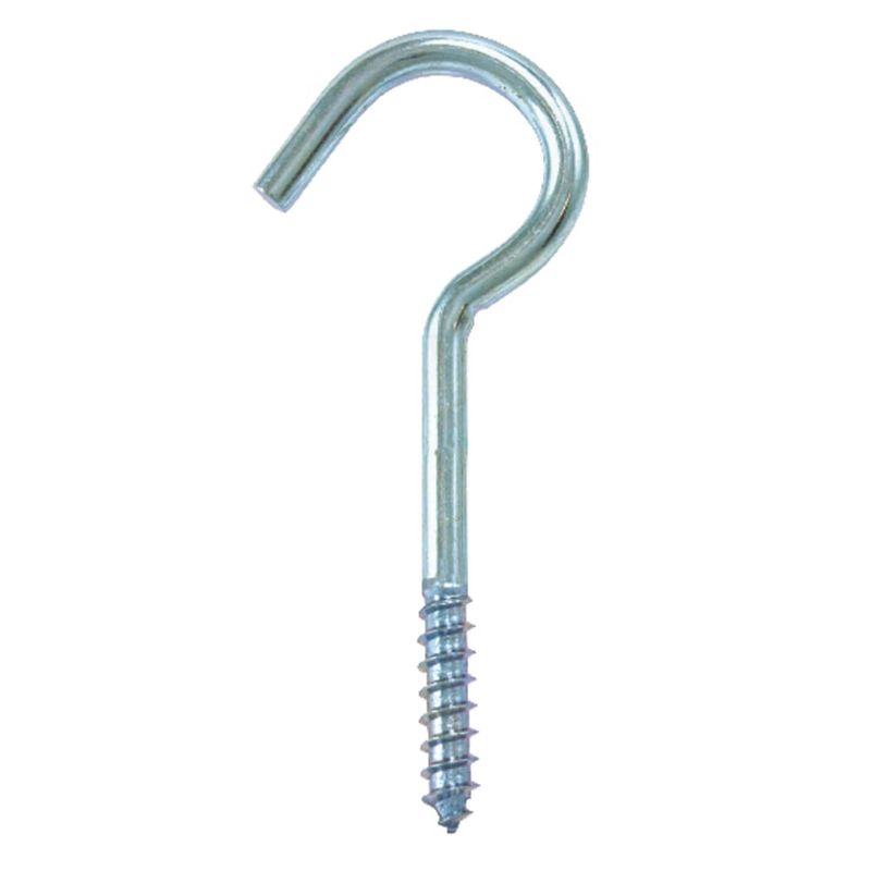 Hampton Small Zinc-Plated Silver Steel 3.88 in. L Ceiling Hook 80 lb 1 pk