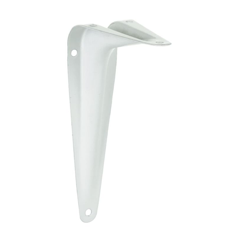 Hampton White Steel Shelf Bracket 18 Ga. 4X6 in. L 100 lb