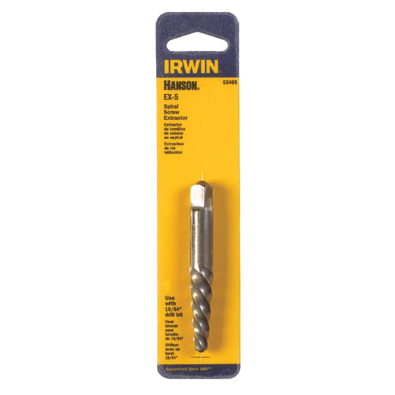 Irwin Hanson 19/64 in. X 19/64 in. D Carbon Steel Spiral Screw Extractor 7 in. 1 pc