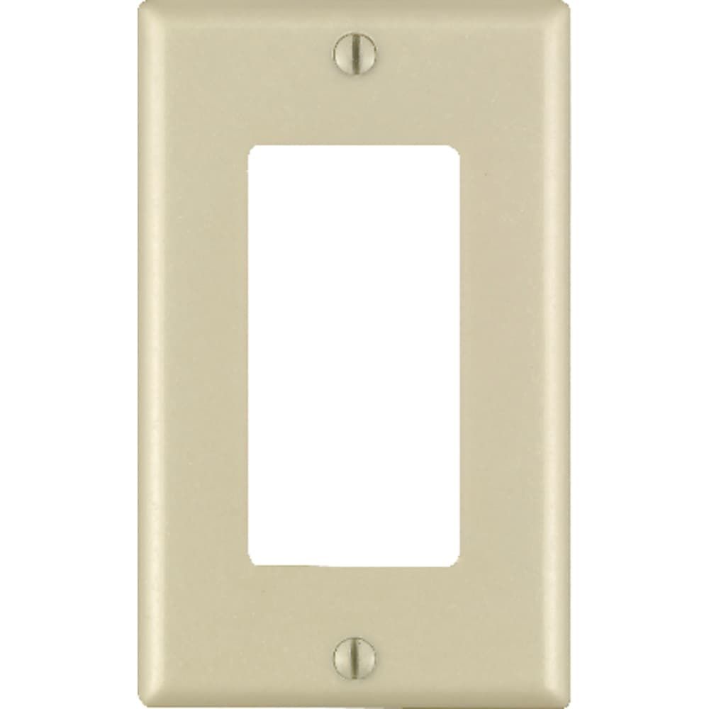 Leviton Decora Ivory 1 gang Thermoset Plastic Decorator Wall Plate 1 pk