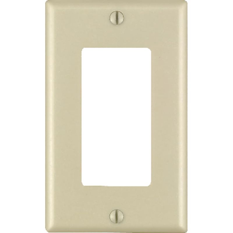 Leviton Decora Ivory 1 gang Thermoset Plastic Decorator Wall Plate 1 pk