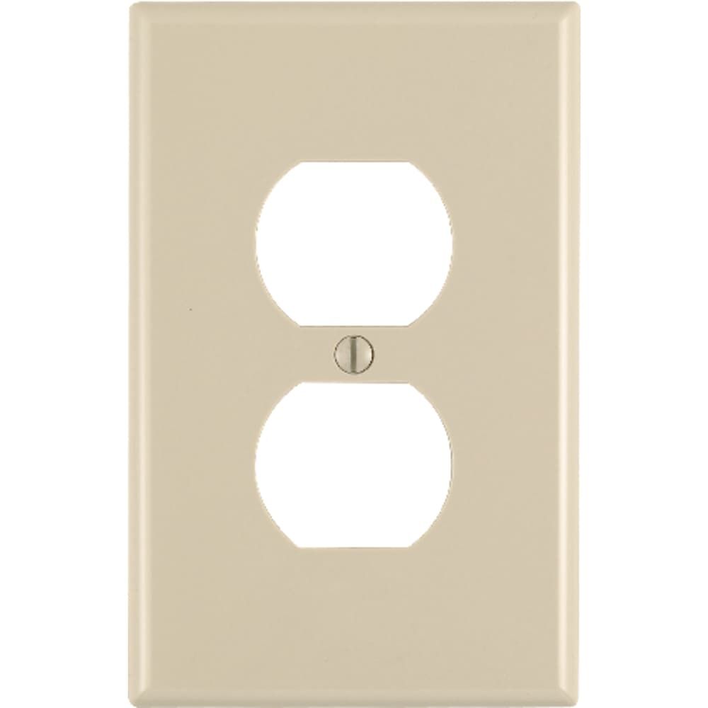 Leviton Ivory 1 gang Nylon Duplex Wall Plate 1 pk