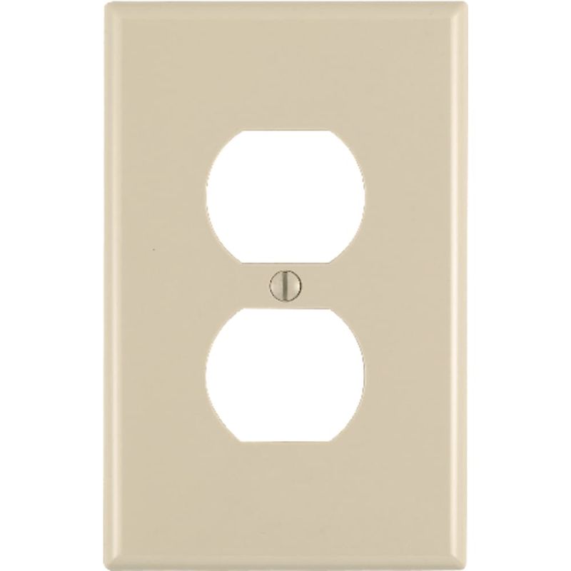 Leviton Ivory 1 gang Nylon Duplex Wall Plate 1 pk