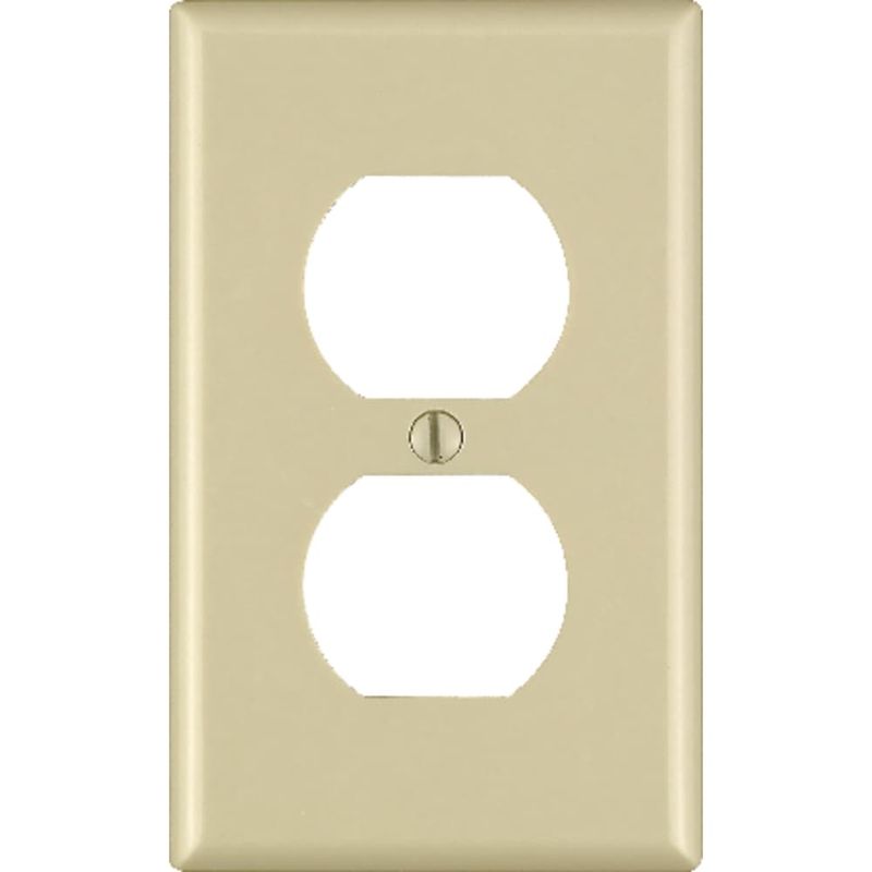 Leviton Ivory 1 gang Thermoset Plastic Duplex Wall Plate 1 pk