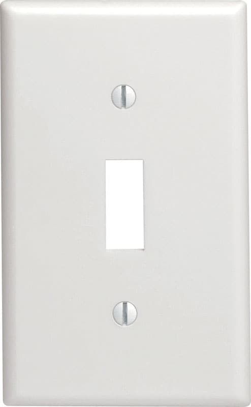 Leviton White 1 gang Nylon Toggle Wall Plate 1 pk