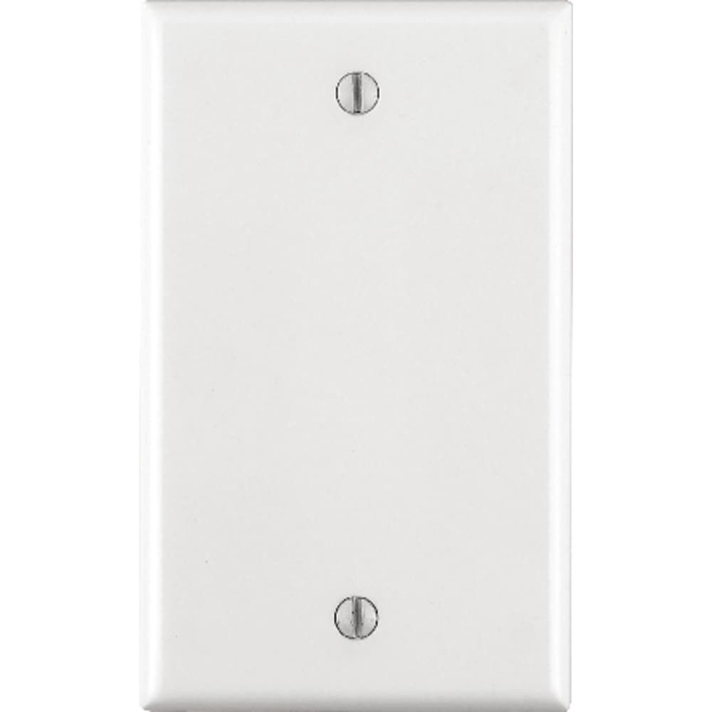 Leviton White 1 gang Thermoset Plastic Blank Wall Plate 1 pk