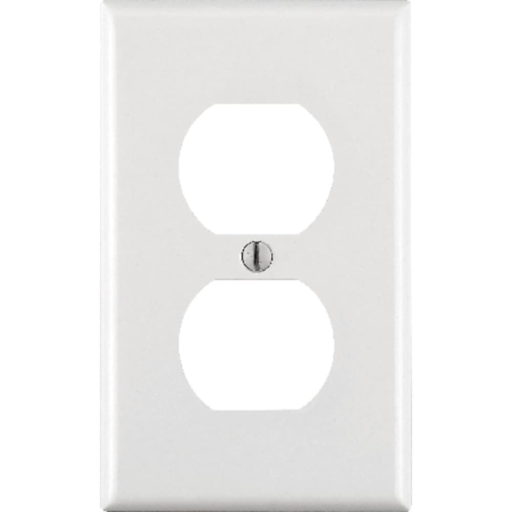 Leviton White 1 gang Thermoset Plastic Duplex Wall Plate 1 pk