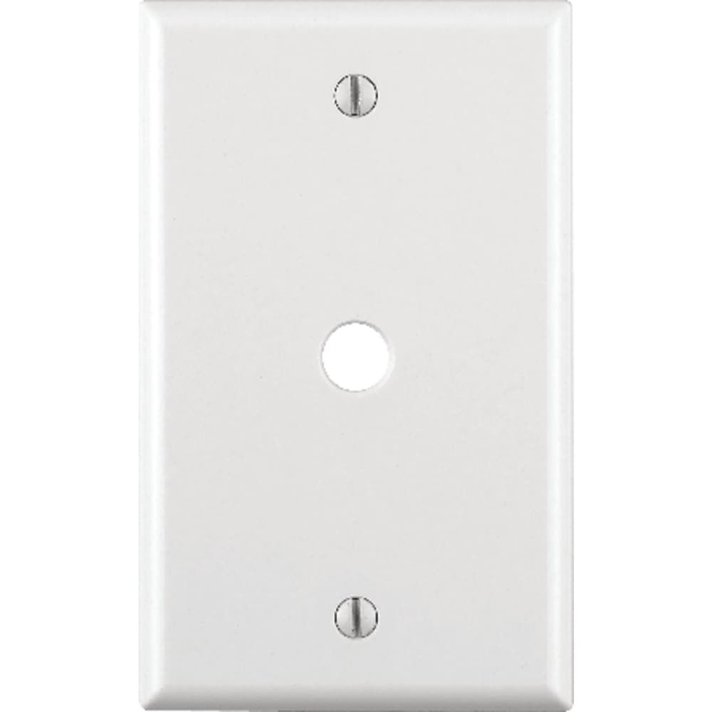 Leviton White 1 gang Thermoset Plastic Cable/Telco Wall Plate 1 pk