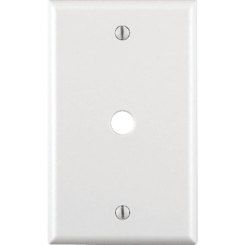 Leviton White 1 gang Thermoset Plastic Cable/Telco Wall Plate 1 pk