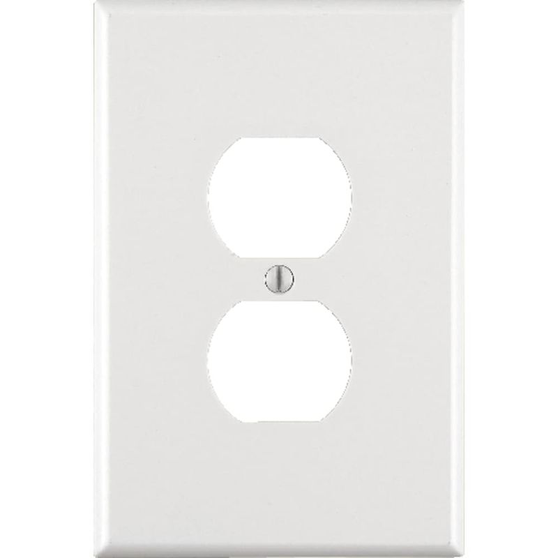 Leviton White 1 gang Thermoset Plastic Duplex Wall Plate 1 pk