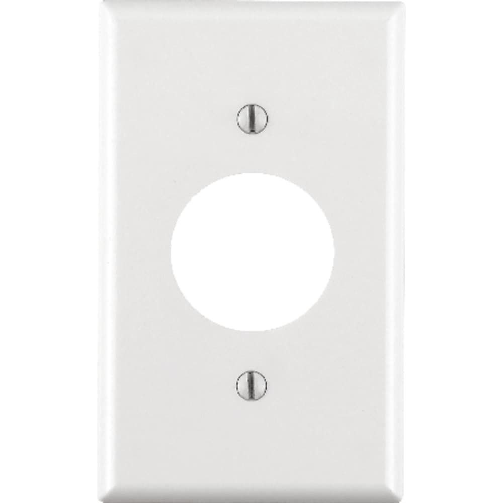 Leviton White 1 gang Thermoset Plastic Outlet Wall Plate 1 pk