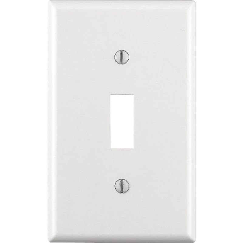 Leviton White 1 gang Thermoset Plastic Toggle Wall Plate 1 pk
