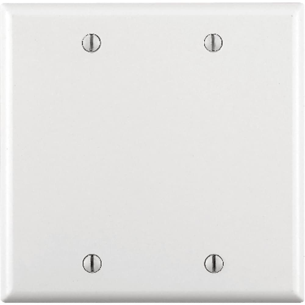 Leviton White 2 gang Plastic Blank Wall Plate 1 pk