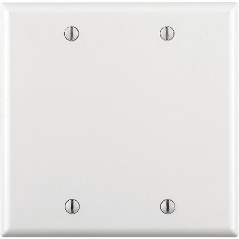 Leviton White 2 gang Plastic Blank Wall Plate 1 pk