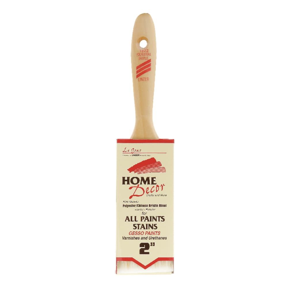 Linzer Home Decor 2 in. Flat Paint Brush