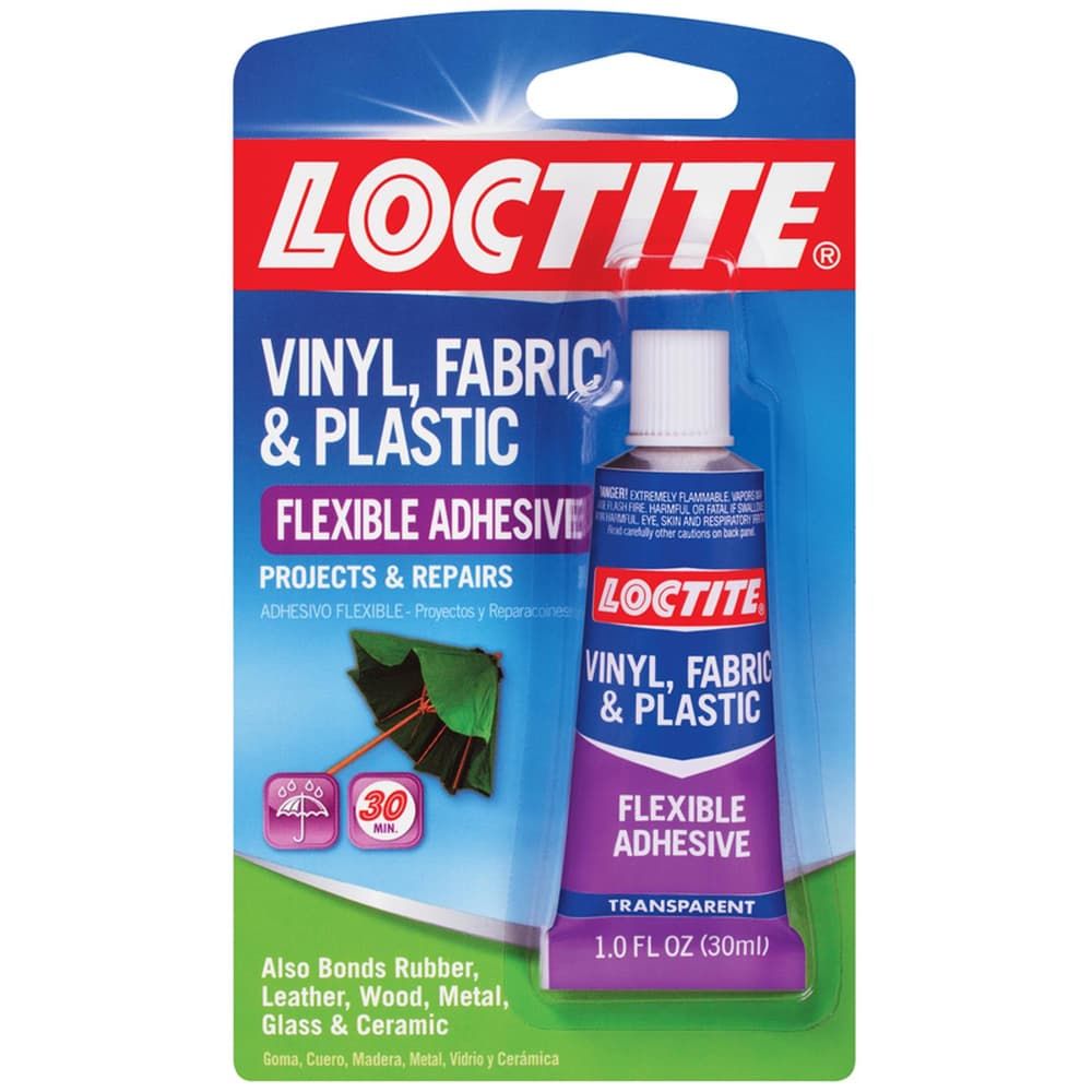 Loctite Vinyl, Fabric & Plastic High Strength Polyurethane Clear Flexible Adhesive 1 oz