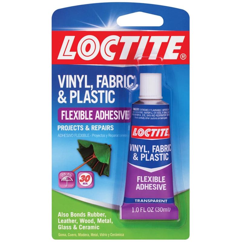 Loctite Vinyl, Fabric & Plastic High Strength Polyurethane Clear Flexible Adhesive 1 oz