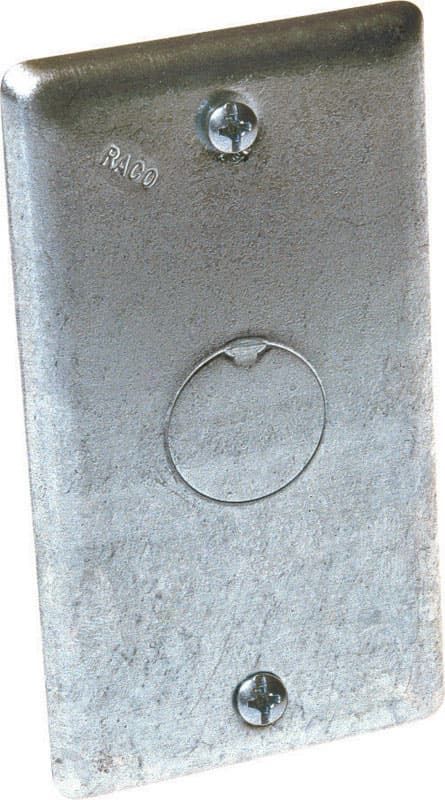 Raco Rectangle Steel 1 gang 4-3/16 in. H X 2-5/16 in. W Box Cover
