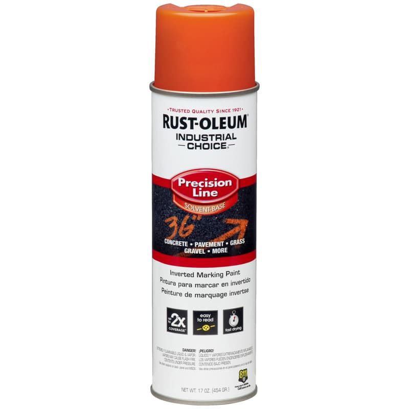 Rust-Oleum Industrial Choice Alert Orange Inverted Marking Paint 17 oz