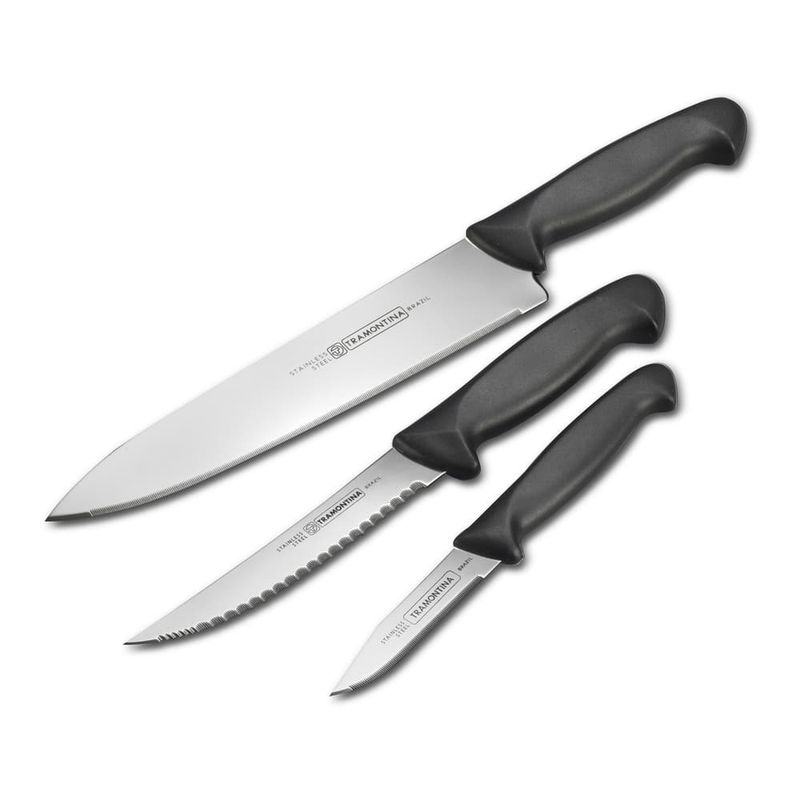 Tramontina Stainless Steel Knife Set 3 pc Tramontina Stainless Steel Knife Set 3 pc