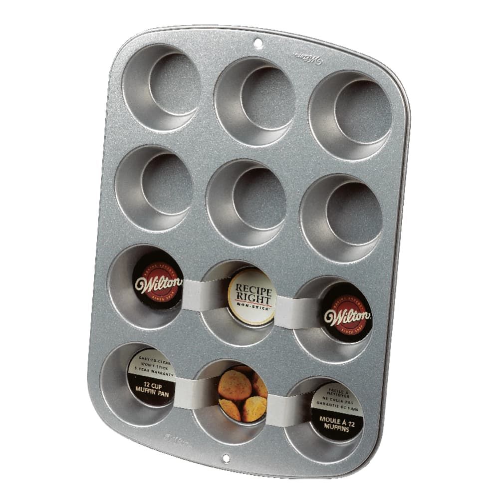 Wilton 4.3 in. W X 15.4 in. L Muffin Pan Silver 1 pc