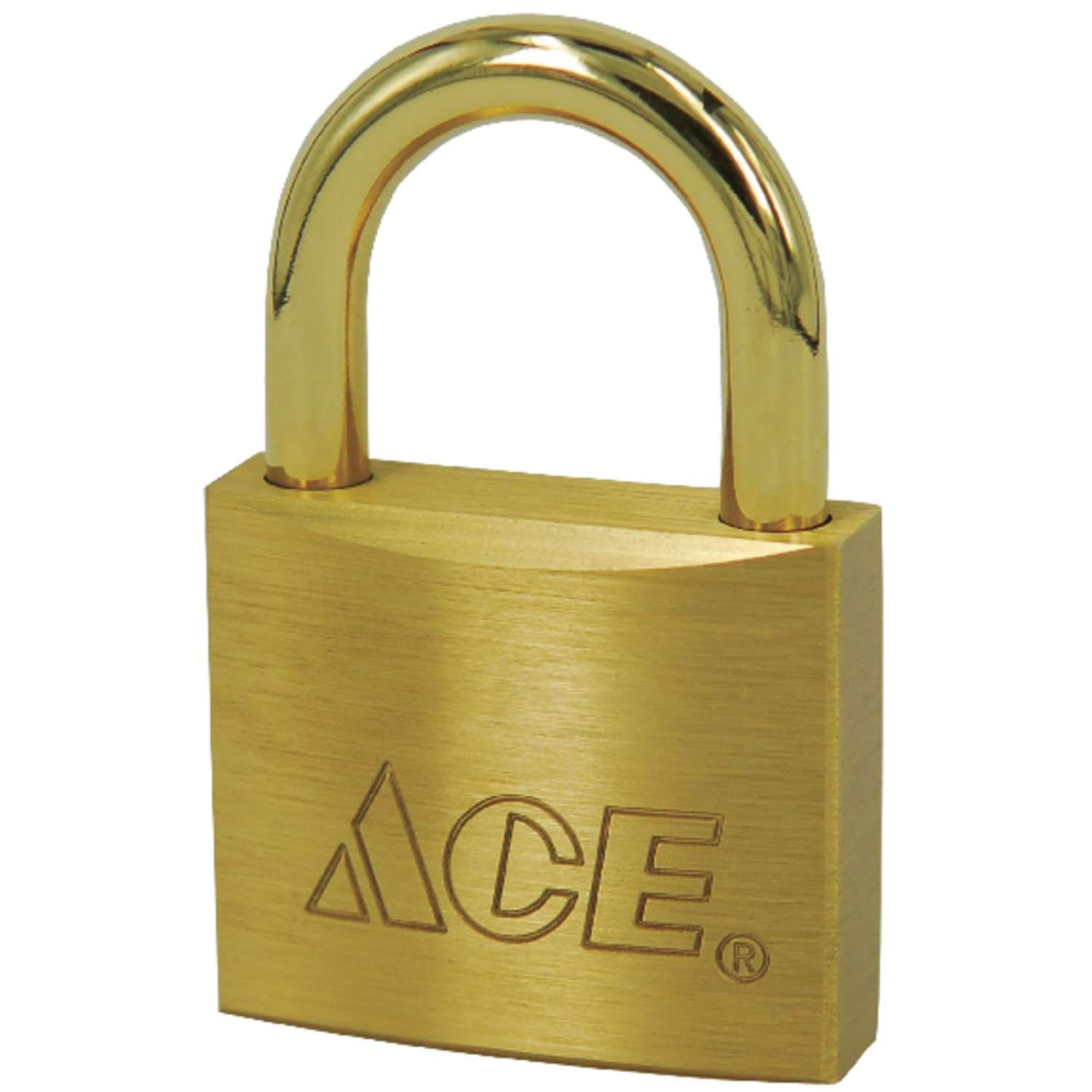Ace 1-5/16 in. H X 1-1/2 in. W X 17/32 in. L Brass Double Locking Marine Padlock