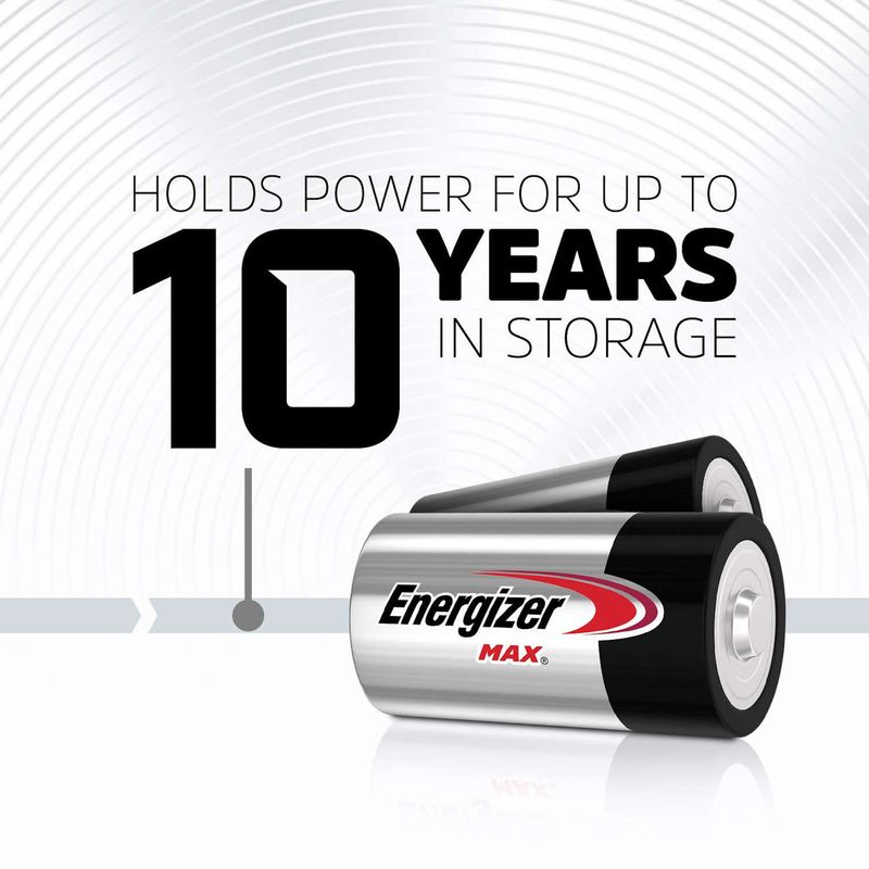 Energizer Max D Alkaline Batteries 2 pk Carded