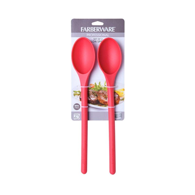 Farberware Red Nylon/Plastic Mixing Spoons Farberware Red Nylon/Plastic Mixing Spoons