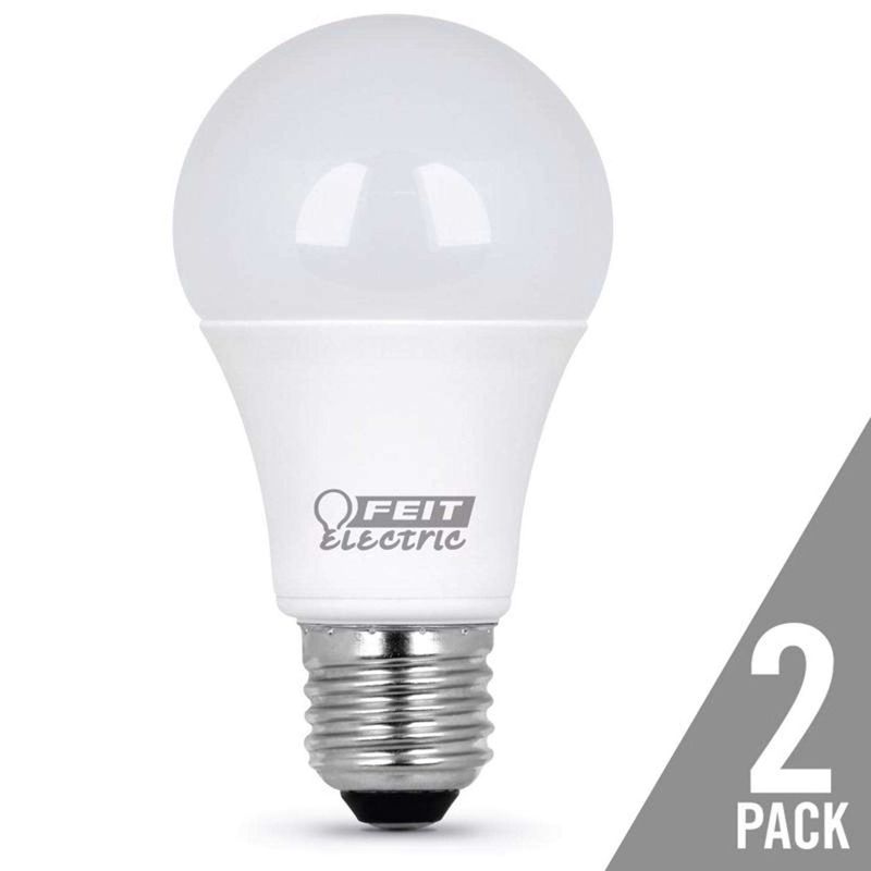 Feit A19 E26 (Medium) LED Bulb Soft White 75 Watt Equivalence 2 pk