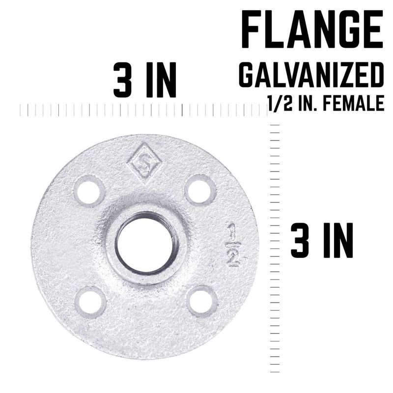STZ Industries 1/2 in. FIP each Galvanized Malleable Iron Floor Flange