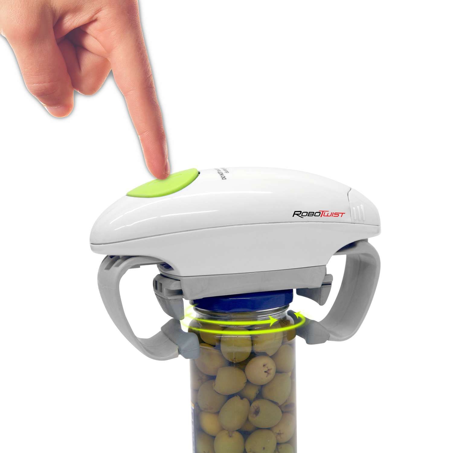 RoboTwist As Seen On TV White ABS Battery Operated Bottle/Jar Opener