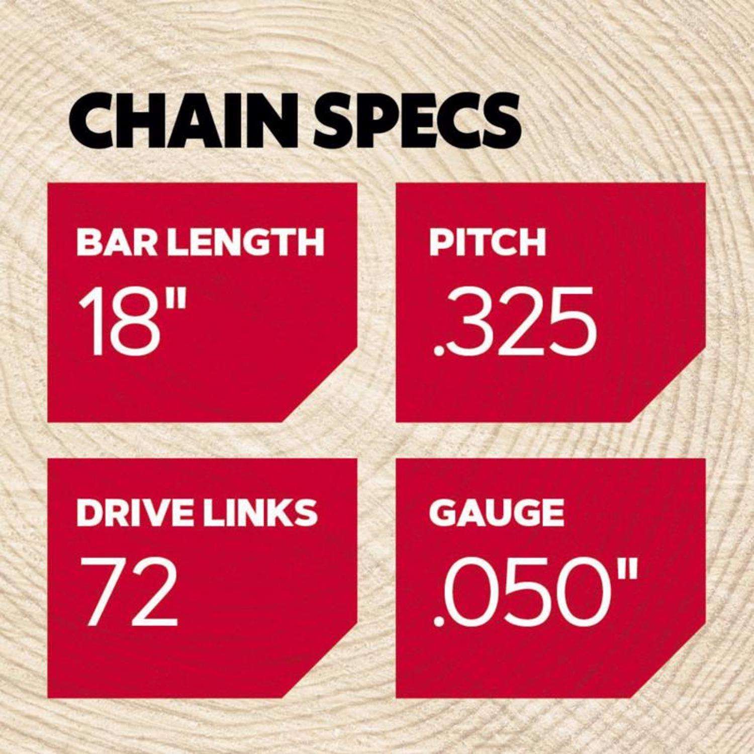 Oregon ControlCut H72 18 in. Chainsaw Chain 72 links