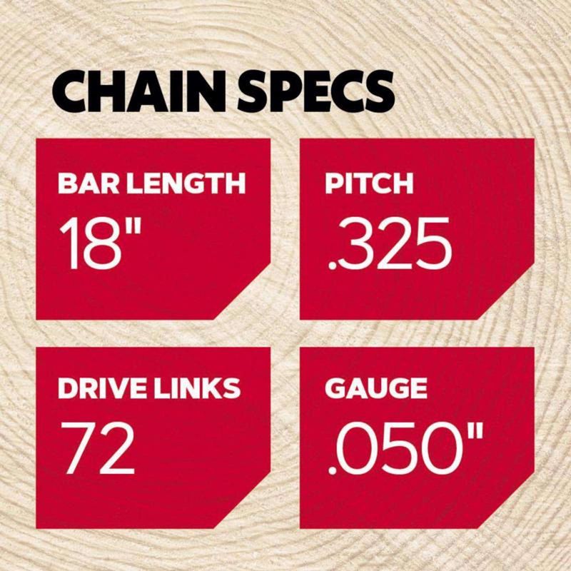 Oregon ControlCut H72 18 in. Chainsaw Chain 72 links